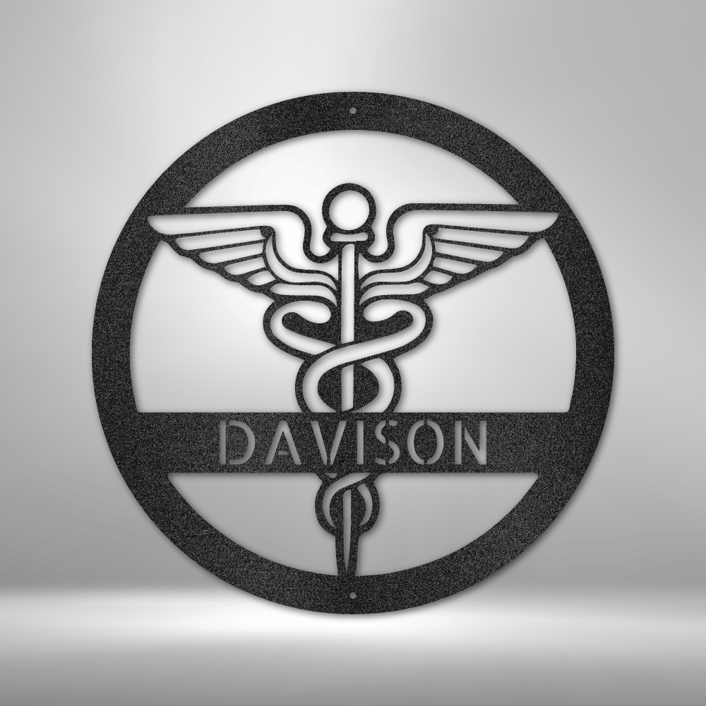 Personalized Nurse Monogram Metal Wall Sign | Personalized Doctor Metal Wall Sign|  Large Metal Wall Sign| Gift for New Nurse| Gift For New Physician| Gift for Resident Graduation