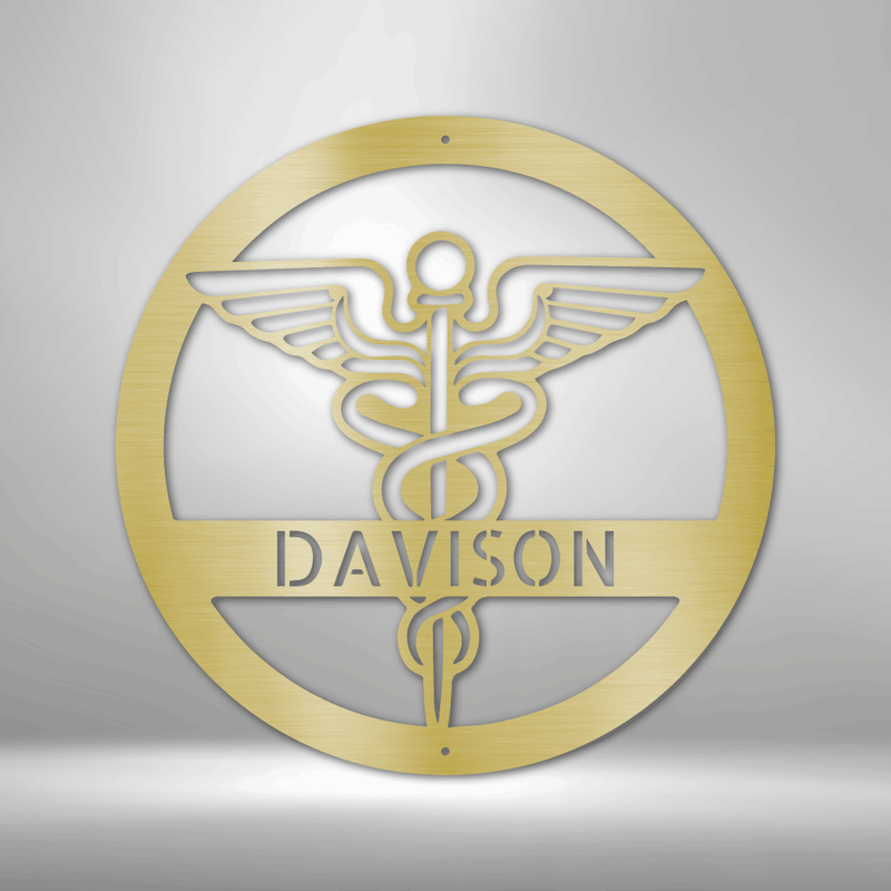 Personalized Nurse Monogram Metal Wall Sign | Personalized Doctor Metal Wall Sign|  Large Metal Wall Sign| Gift for New Nurse| Gift For New Physician| Gift for Resident Graduation