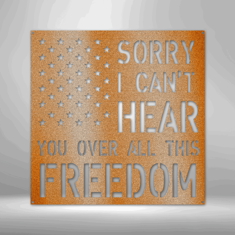 All This Freedom Metal Wall Plaque| Let Freedom Ring Home Decor| All American Metal Wall Sign| Patriotic Home Decor