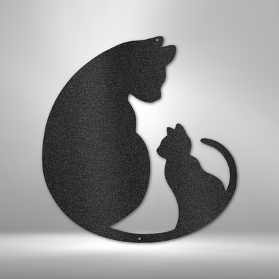 Cat Lover Metal Wall Art| Cat & Kitten Metal Wall Sign| Cat Lover Metal Home Decor| Metal Pet Home Decor