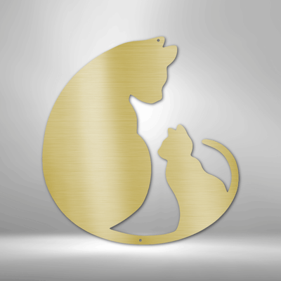 Cat Lover Metal Wall Art| Cat & Kitten Metal Wall Sign| Cat Lover Metal Home Decor| Metal Pet Home Decor