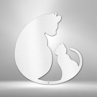 Cat Lover Metal Wall Art| Cat & Kitten Metal Wall Sign| Cat Lover Metal Home Decor| Metal Pet Home Decor