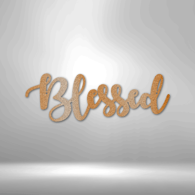 Blessed Script Metal Wall Art| Metal Decorative Script Wall Art| Inspirational Metal Wall Words| Christian Wall Art