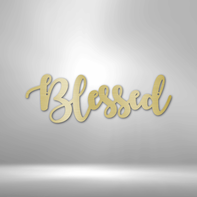 Blessed Script Metal Wall Art| Metal Decorative Script Wall Art| Inspirational Metal Wall Words| Christian Wall Art