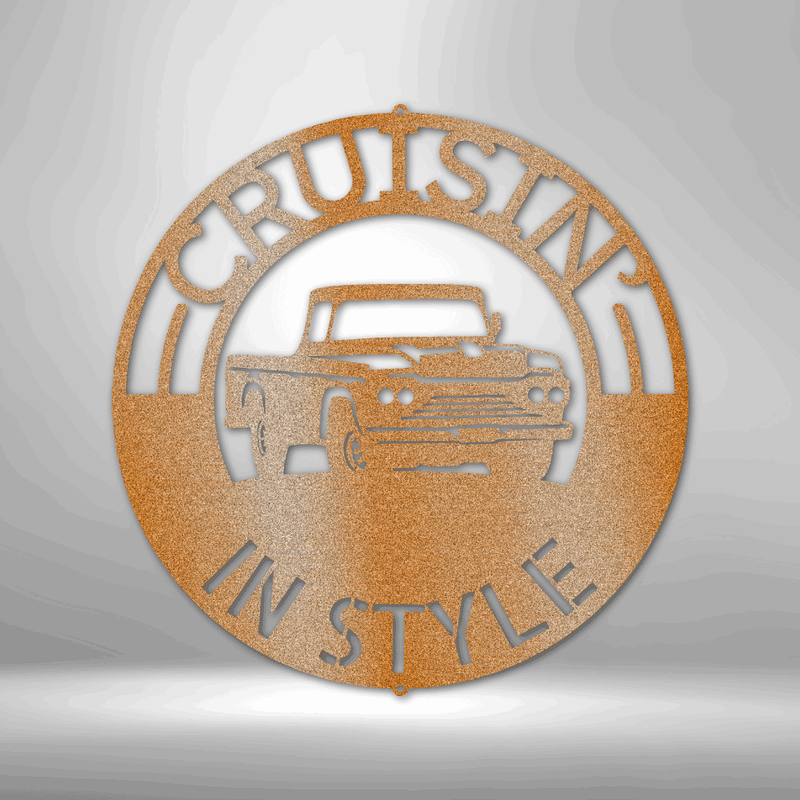 Classic Pickup Truck Monogram Metal Wall Sign| Ford Pick up Metal Sign| Chevy Pick up Metal Sign| Classic Pick Up Truck Metal Wall Art
