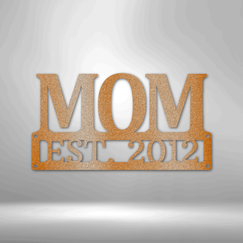 Personalized "MOM" Metal Wall Sign| Personalized Mother's Day Metal Plaque| Gift for Mom| Birthday gift for Mom| Christmas Gift for Mom| New Mom Gift
