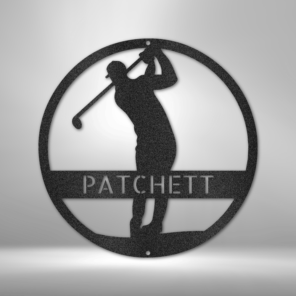 Personalized Golfer Monogram Metal Sign| Custom golfer Gift Idea| Golfing Dad Gift Idea| Father's Day Gift| His Birthday Gift
