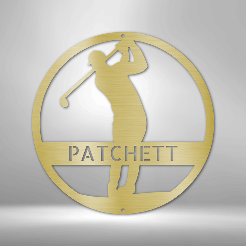 Personalized Golfer Monogram Metal Sign| Custom golfer Gift Idea| Golfing Dad Gift Idea| Father's Day Gift| His Birthday Gift