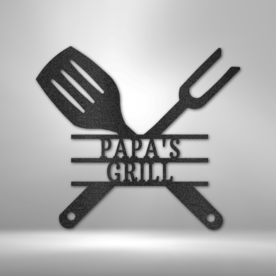 Personalized Grilling Utensils Metal Wall Sign| Custom Chef Wall Art| Custom Cook Wall Art| Grill Master Gift Idea