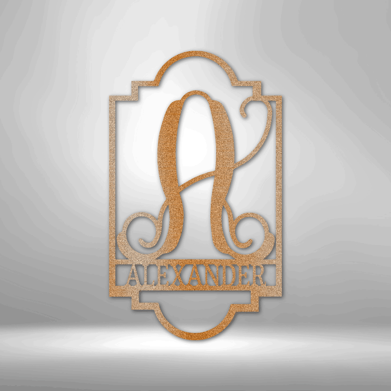 Personalized Regal Monogram Metal Wall Sign| Wedding Gift Idea| Housewarming Gift| Newlywed Couple Gift Idea
