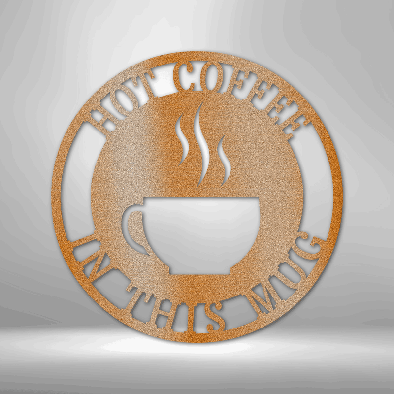 Coffee Haze Monogram Metal Wall Sign| Metal Office Decor| Hot Coffee Metal Wall Sign  -