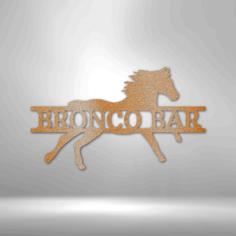 Personalized Sprinting Horse Monogram Metal Wall Art| Ranch Style Running Horse Wall Sign| Equestrian Metal Wall Art| Custom Horse Metal Wall Plaque