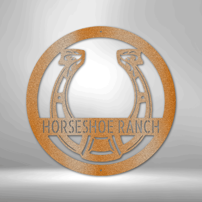 Personalized Horseshoe Monogram Metal Wall Sign | Equestrian Wall Art| Barm Wall Art| Custom Rustic