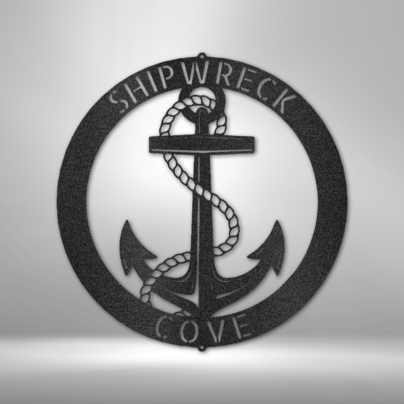 Personalized Elaborate Anchor Metal Wall Sign | Nautical Metal Wall Sign| Custom Metal Anchor  Wall Sign| Large Metal Wall Sign