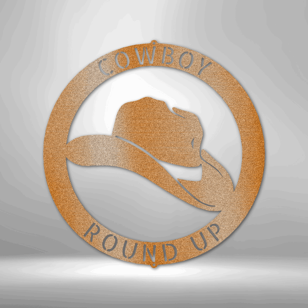Cowboy Monogram - Steel Sign - Custom Giant