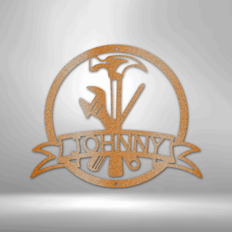 Personalized Tool Man Monogram Metal Wall Sign| Handy Man Gift Idea| Construction Worker Gift Idea