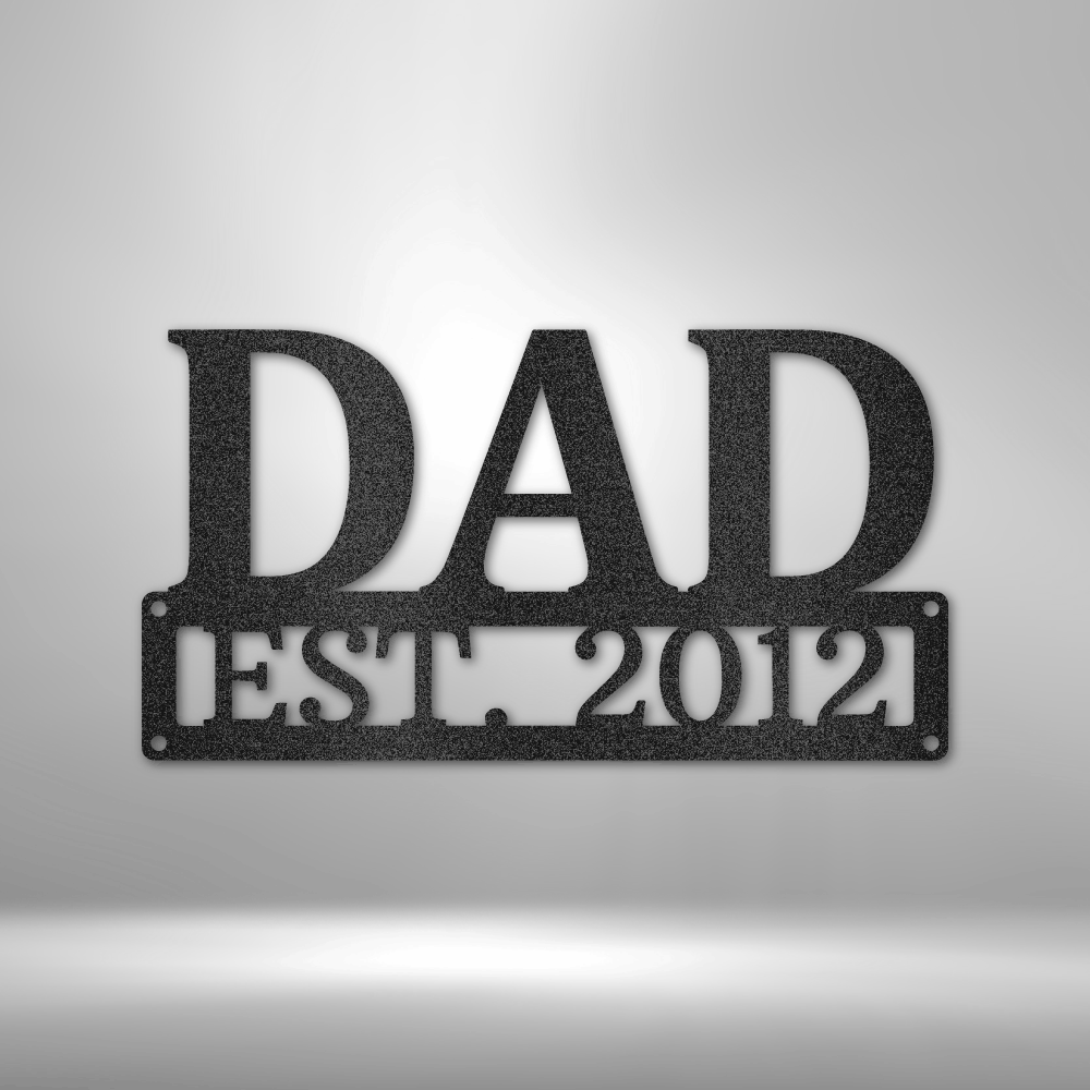 Personalized Dad Monogram Metal Wall Sign| Gift idea for New Dad| Father's Day, Birthday Gift, Christmas Gift Idea,