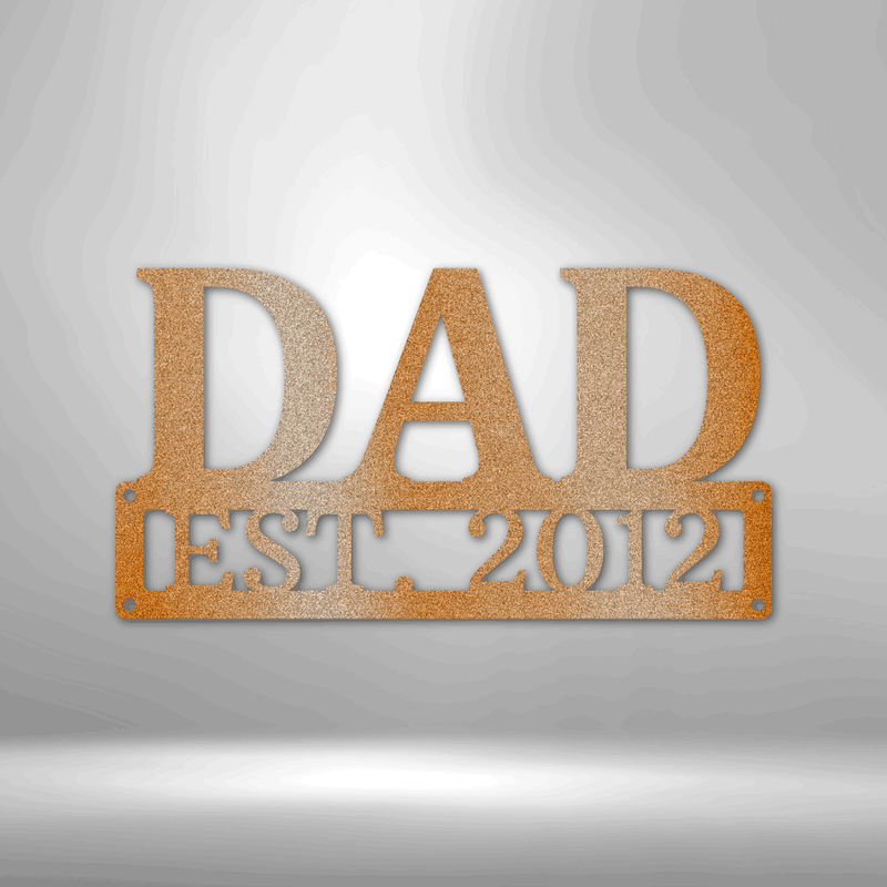 Personalized Dad Monogram Metal Wall Sign| Gift idea for New Dad| Father's Day, Birthday Gift, Christmas Gift Idea,