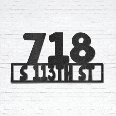 Address - Steel Sign