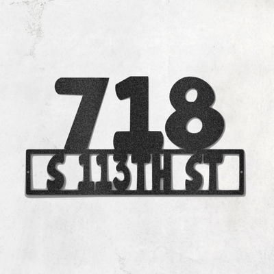 Address - Steel Sign