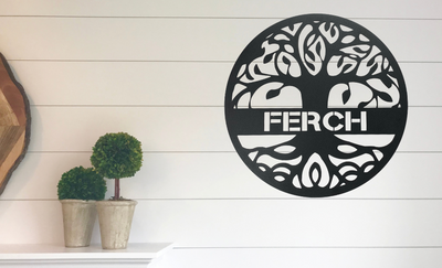 Personalized Tree of Life Metal Wall Sign|  Custom Family Name Wall Art| Metal Home Decor | Housewarming Gift Idea