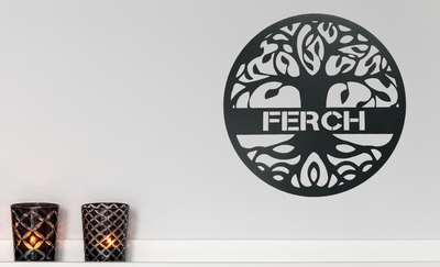 Personalized Tree of Life Metal Wall Sign|  Custom Family Name Wall Art| Metal Home Decor | Housewarming Gift Idea