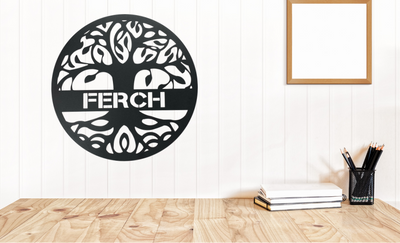 Personalized Tree of Life Metal Wall Sign|  Custom Family Name Wall Art| Metal Home Decor | Housewarming Gift Idea