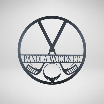 Personalized Golf Club Monogram Metal Wall Plaque | Custom Golfer Gift Idea |