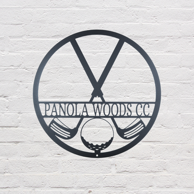 Personalized Golf Club Monogram Metal Wall Plaque | Custom Golfer Gift Idea |