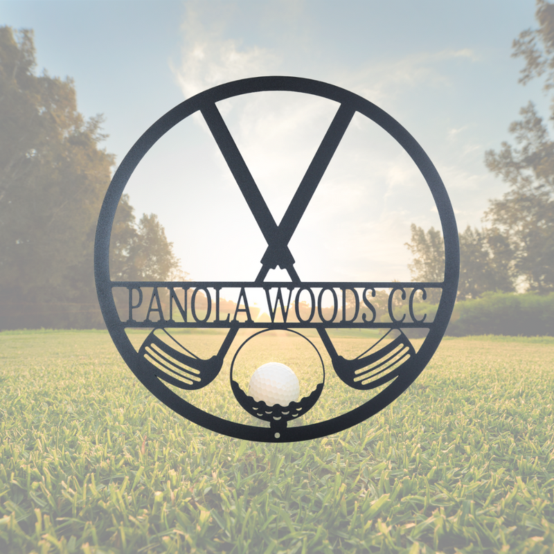 Personalized Golf Club Monogram Metal Wall Plaque | Custom Golfer Gift Idea |