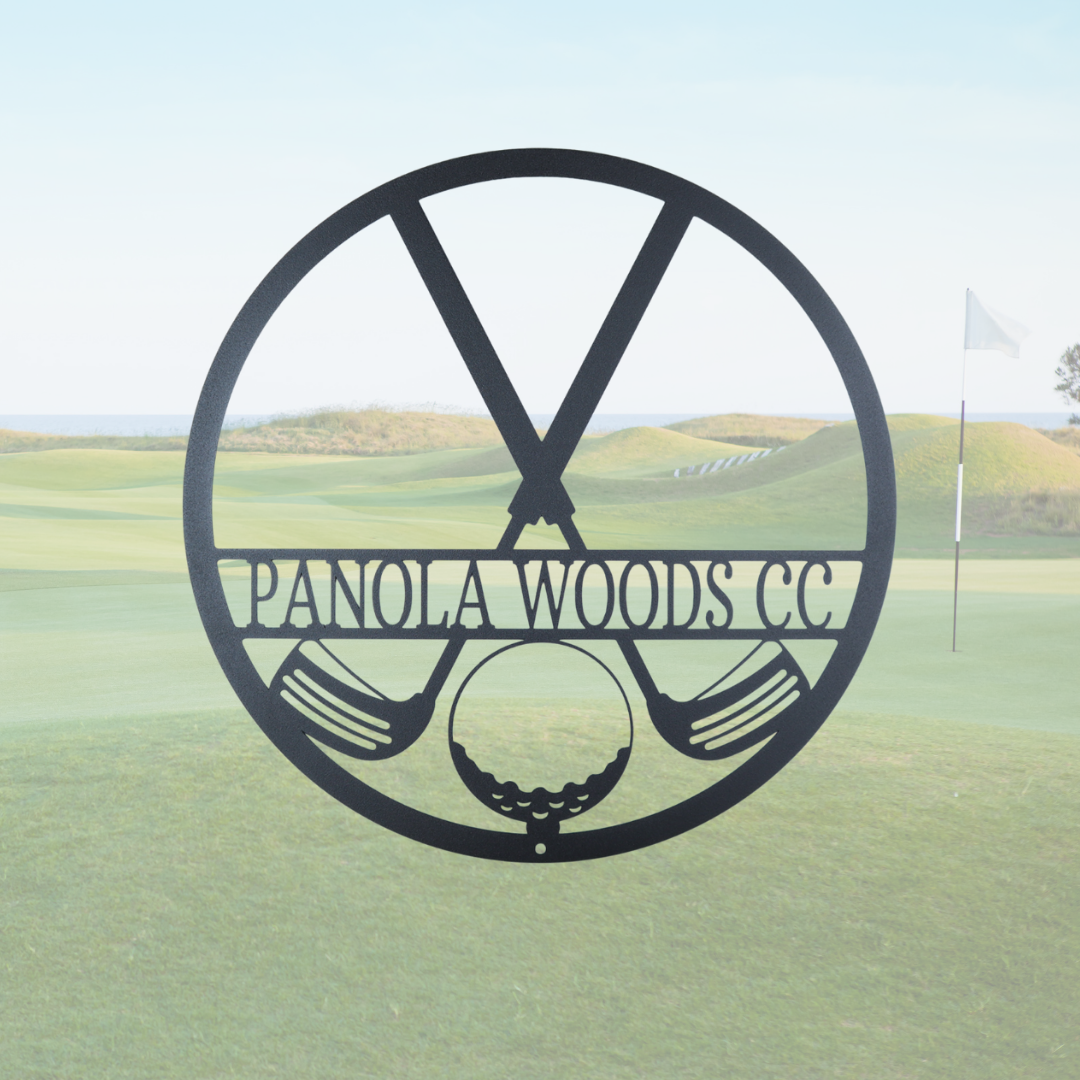 Personalized Golf Club Monogram Metal Wall Plaque | Custom Golfer Gift Idea |