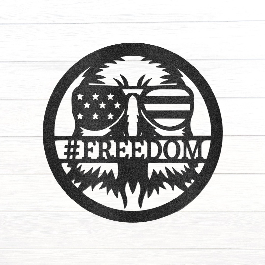 Personalized American Eagle Monogram Metal Wall Sign| Patriotic Metal Wall Sign| Man Cave Home Decor