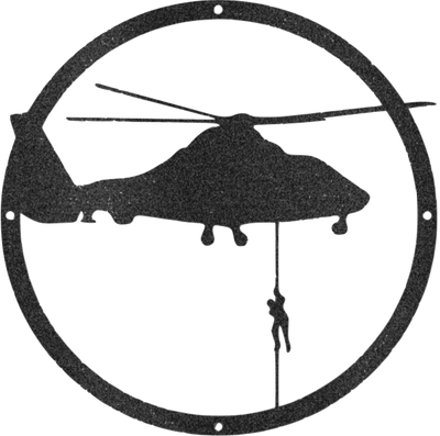 Helicopter Drop - Steel Sign