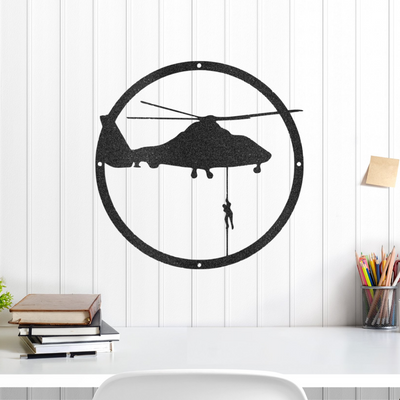 Helicopter Drop - Steel Sign
