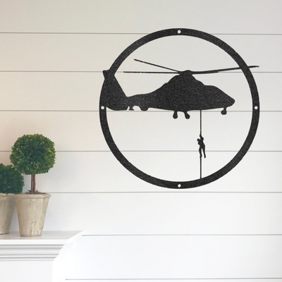 Helicopter Drop - Steel Sign