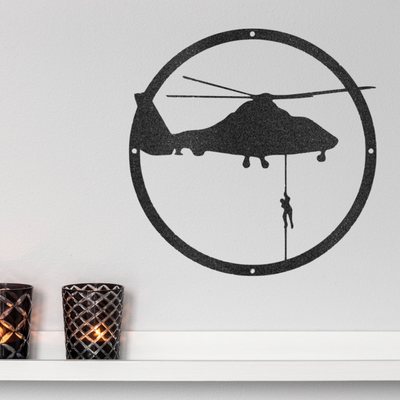 Helicopter Drop - Steel Sign