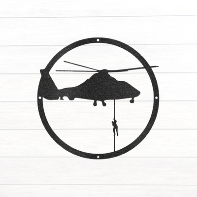 Helicopter Drop - Steel Sign