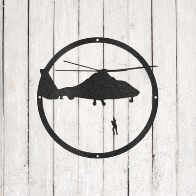 Helicopter Drop - Steel Sign