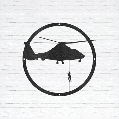 Helicopter Drop - Steel Sign