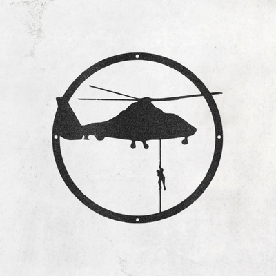 Helicopter Drop - Steel Sign