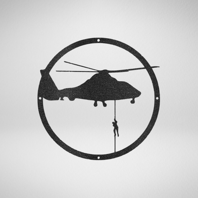 Helicopter Drop - Steel Sign