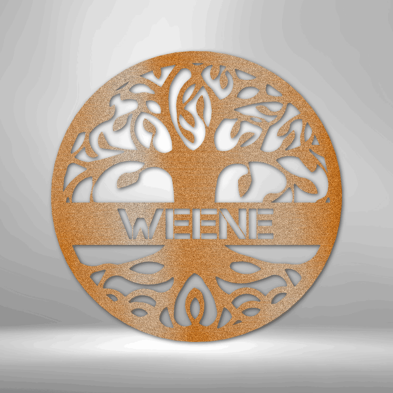 Personalized Tree of Life Metal Wall Sign|  Custom Family Name Wall Art| Metal Home Decor | Housewarming Gift Idea
