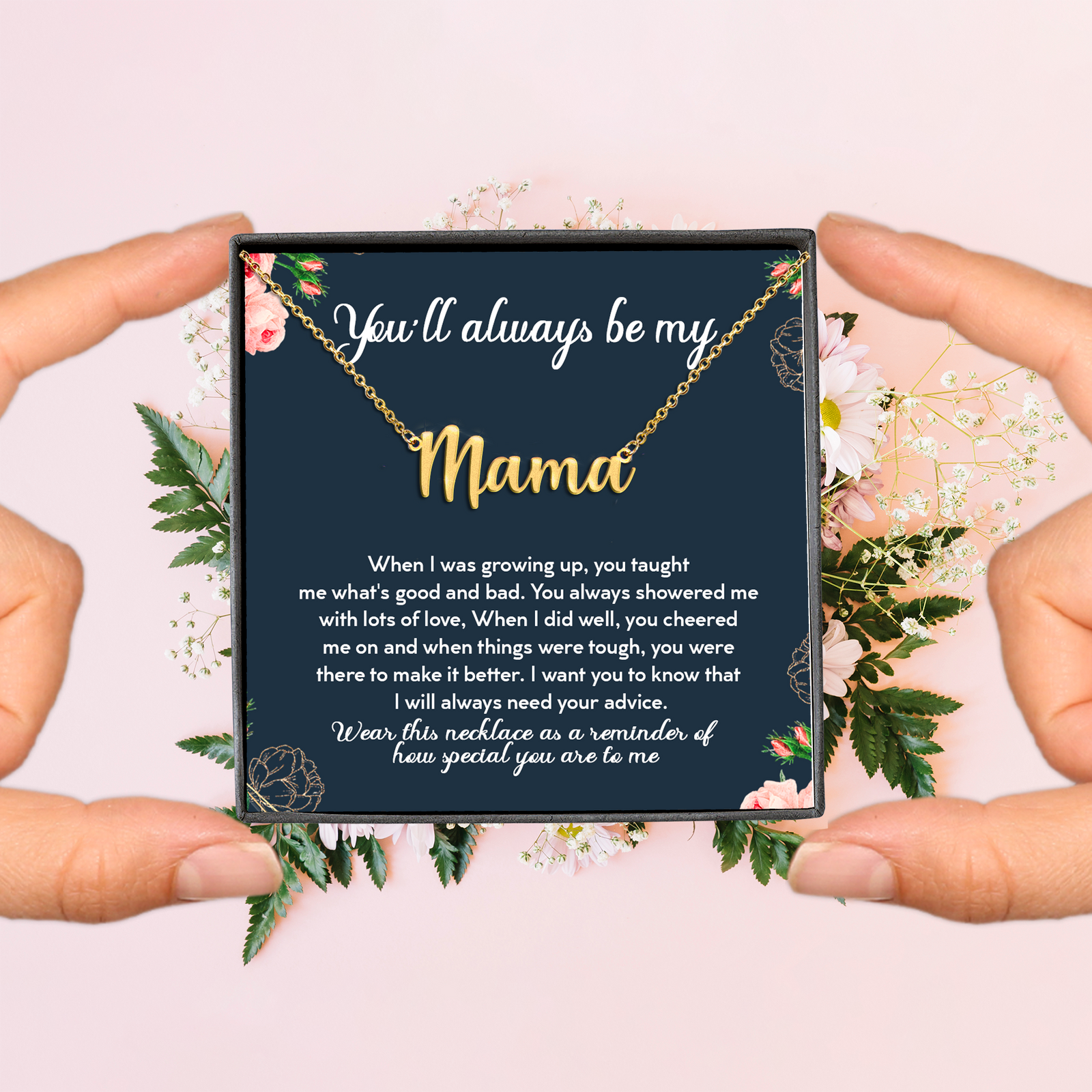 Mama Script Necklace, To Mom From Daughter, To Mom From Son, Mama Necklace, Mom Gift, Mother's Day Gifts
