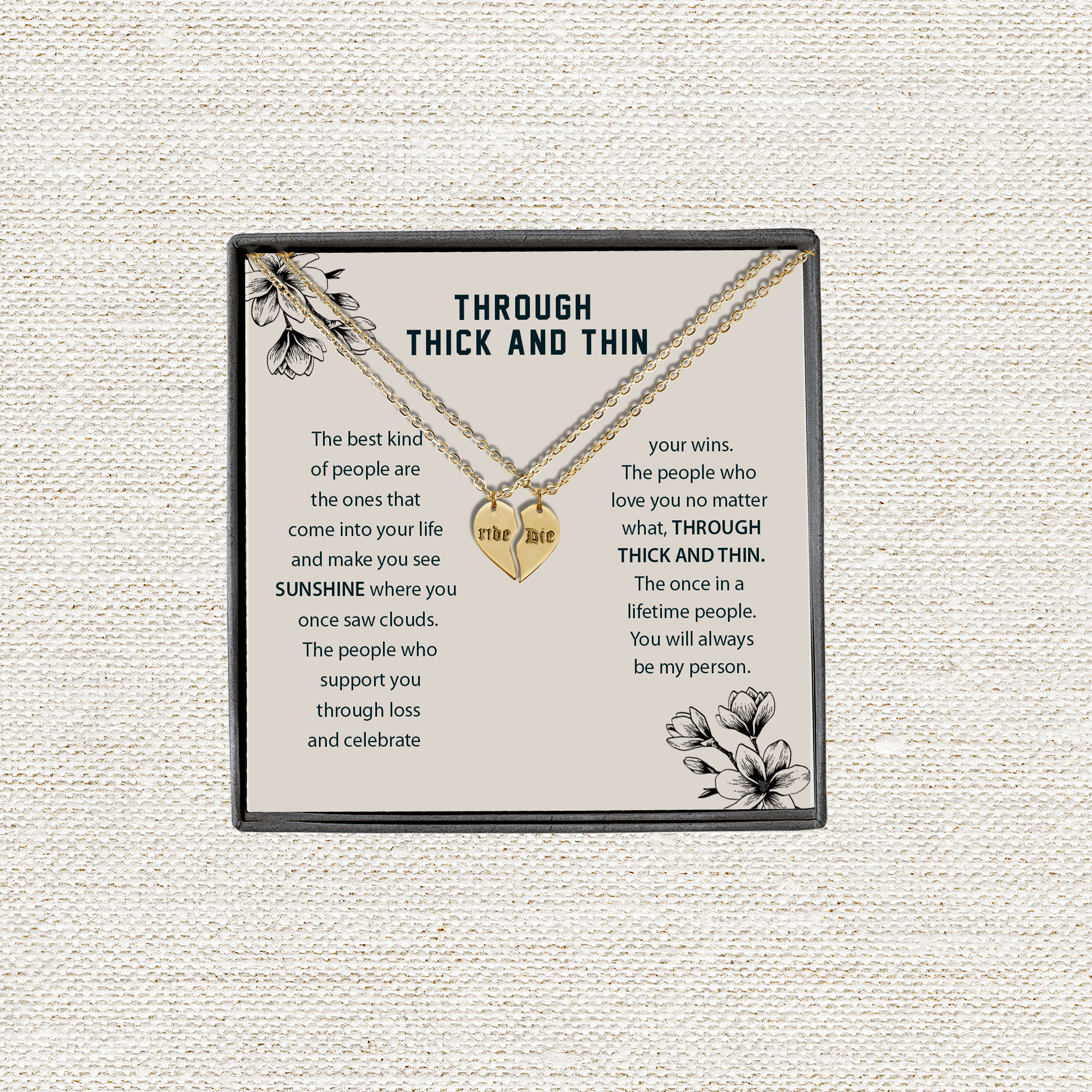 Everlasting Love Through Thick and Thin Necklace Represents Friendship –  Soulmate Necklace