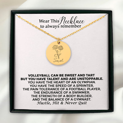 Custom Combined Birth Flower Necklace for Mom, Personalized Bouquet Flower Necklace, Mom Family Necklace, Christmas Gift for Mom, Personalized Gift for Her