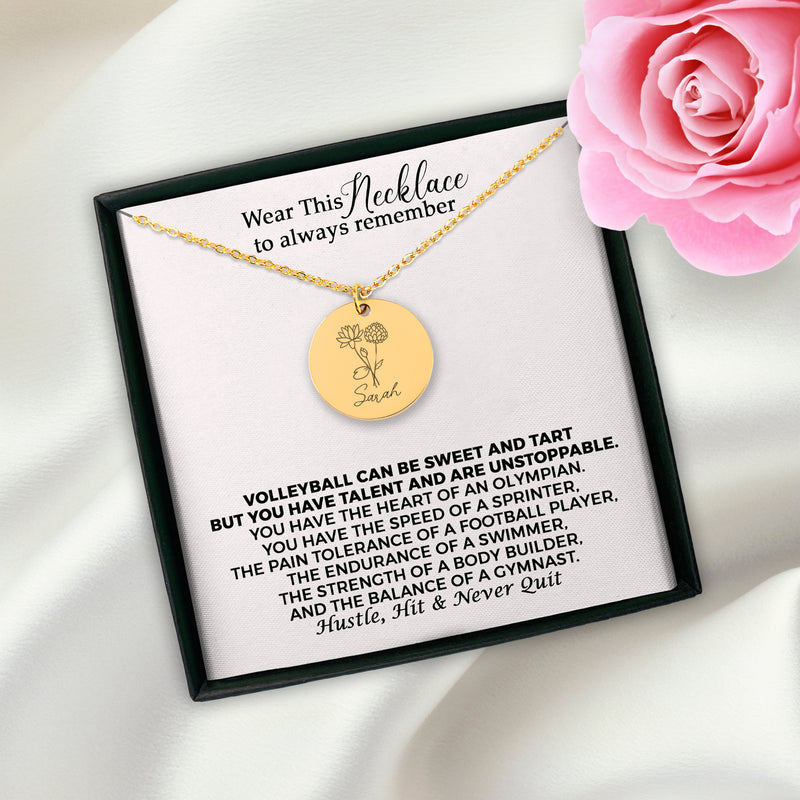 Custom Combined Birth Flower Necklace for Mom, Personalized Bouquet Flower Necklace, Mom Family Necklace, Christmas Gift for Mom, Personalized Gift for Her