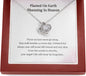 Planted On Earth Blooming in Heaven From The Womb To Eternity Love Knot Necklace | Loss of Baby Gift |  Pregnancy Loss Gift | Sorry For Your Loss Gift