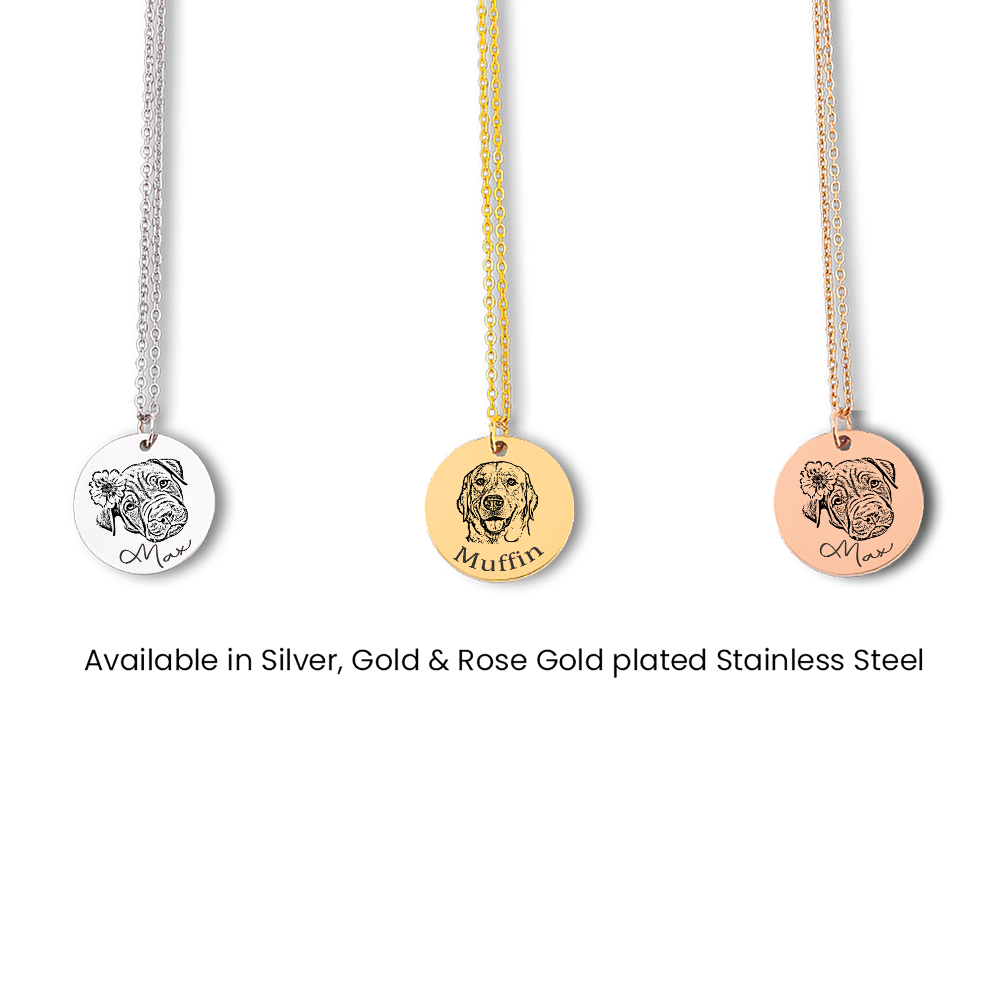 To My Dog Mama Personalized Memorial Pet Portrait Necklace | Rainbow Bridge Dog Necklace | Loss of Dog Memorial Gift | Dog Loss Gift | Pet Memorial Necklace Gift