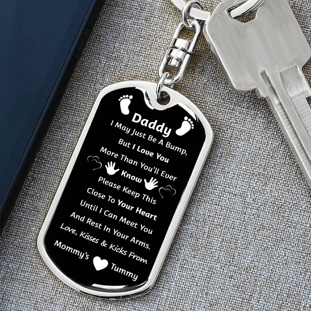 Daddy To Be Personalized Engraving Keychain | Birth Announcement, Gift For Daddy To Be, Baby Keepsake