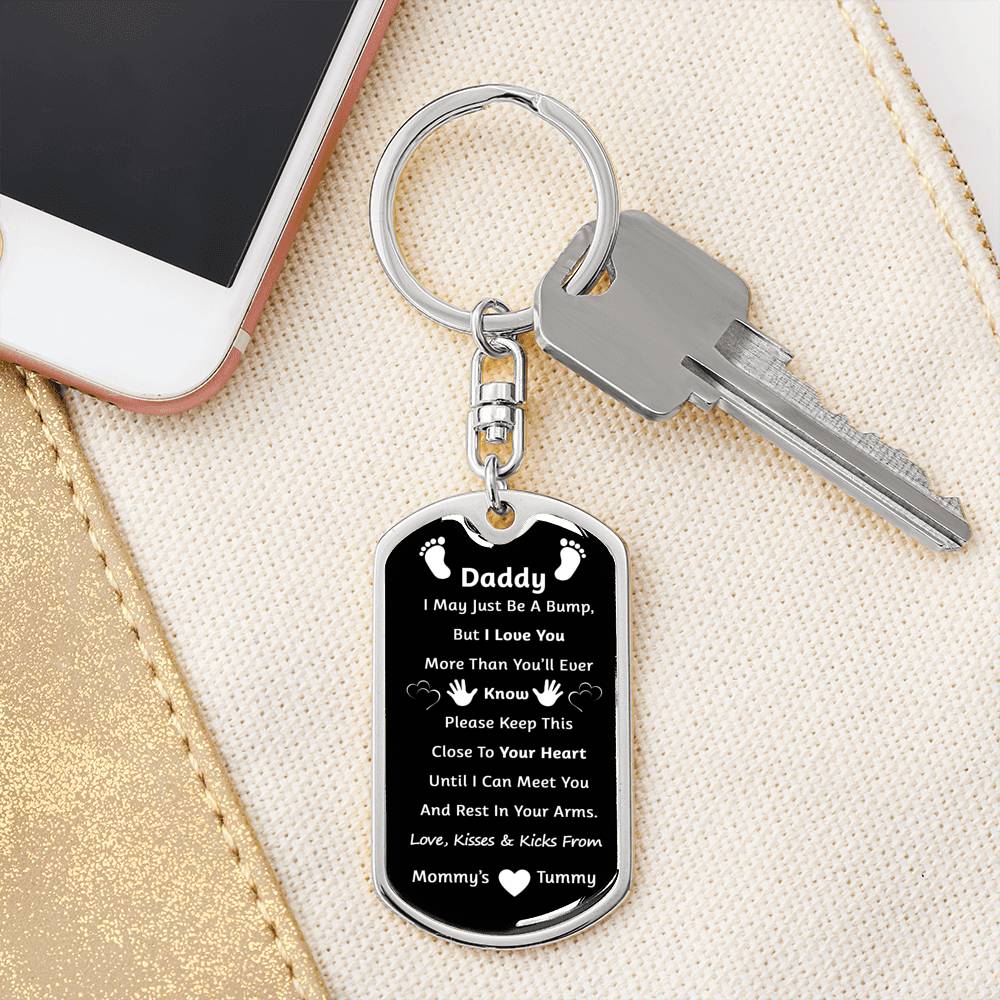 Daddy To Be Personalized Engraving Keychain | Birth Announcement, Gift For Daddy To Be, Baby Keepsake